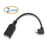 Cable Matters 2-Pack Micro-USB 20 On-The-Go OTG Adapter 6 Inch