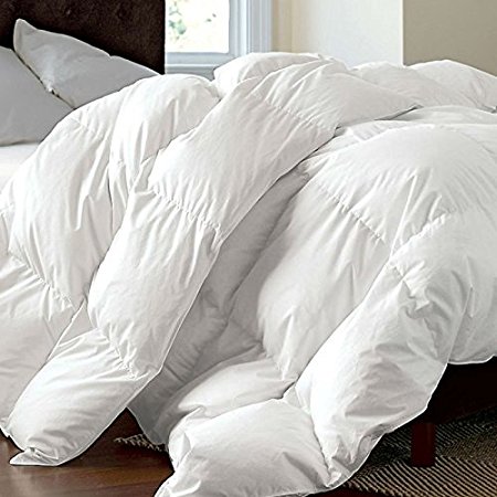 Luxurious Goose Down Feather Comforter Duvet Quilt Insert Hypoallergenic 650 Fill Power,100% Organic Downproof Cotton Shell,Medium Warmth,Cal King Size