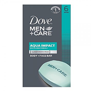 Dove Men   Care Body   Face Bars Aqua Impact - 6 ct