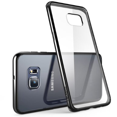 Galaxy S6 Edge Plus Case, i-Blason [Scratch Resistant] Halo Series Hybrid Clear Case / Cover with TPU Bumper for Samsung Galaxy S6 Edge Plus   (Clear/Black)