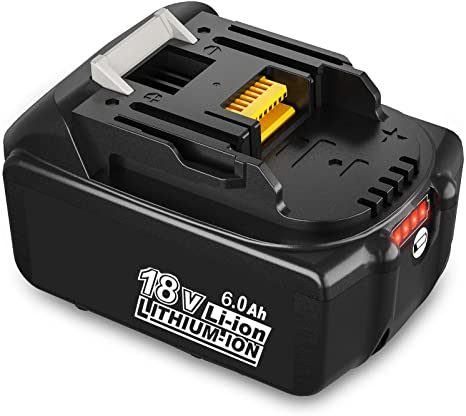 6.0Ah Replacement for Makita 18v Battery BL1860B Lithium-ion Compatible with Makita 18 Volt Battery BL1860 BL1850 BL1845 BL1840 BL1830 BL1820 BL1815 LXT400 194204-1