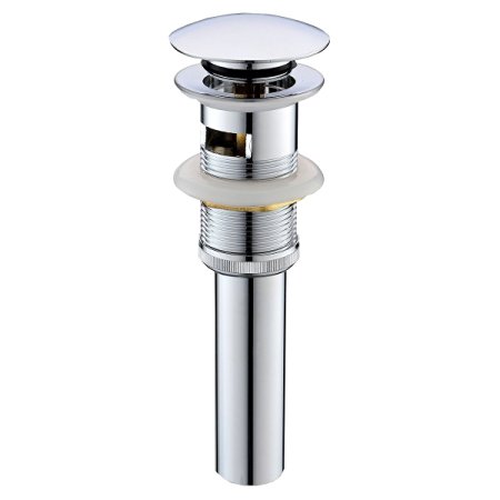 VCCUCINE Chrome Bathroom Lavatory Basin Pop Up Vessel Sink Drain, Bathroom Sink Water Stopper With Overflow