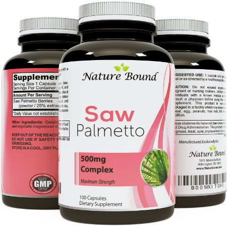 Pure Saw Palmetto Extract - Hair Loss  Testosterone Benefits - Highest grade Berries Powder - Food-Grade Capsules For Real Absorption - USA Made by Nature Bound