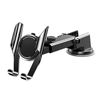 WongPing Car Phone Mount Windshield Dashboard Cell Phone Holder Adjustable Car Mount Cradle with Strong Sticky Gel Pad Compatible iPhone Xs XR X 8 7 Plus Samsung Galaxy S9 S8 Plus LG Google etc