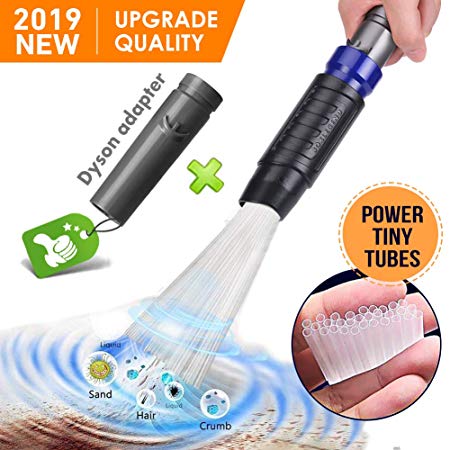 Sealegend Universal Dusty Brush Vacuum Attachment Duster Cleaning Tool Vacuum Duster Attachment with Universal Adapter Handy Flexible for Keyboards, Drawers, Cars, Corners, Vents, Furnitures