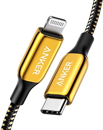 Anker 2020 Special Edition 24K Gold USB C to Lightning Cable (6 ft) Powerline  III, MFi Certified Lightning Cable for iPhone SE / 11/11 Pro / 11 Pro Max/X/XR/XS Max, Supports Power Delivery