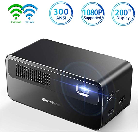 Home Theater Projector HDP300 DLP Projector Support 1080P Android 5.1 Mirror Link Hi-Fi Speaker for Home Entertainment and Small Meetings
