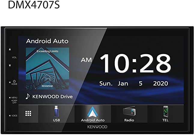 Kenwood DMX4707S 6.8" Capacitive Touch screen Digital Multimedia Receiver with Apple CarPlay & Android Auto (does not play CDs)