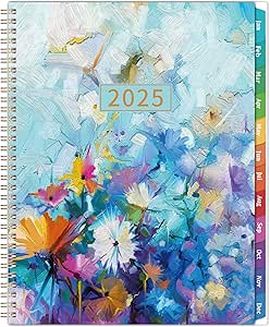 2025 Planner - Planner 2025, 2025 Planner Weekly and Monthly, Jan 2025 - Dec 2025, 9" x 11" with Colorful Tabs, Flexible Cover, Twin-wire Binding, Holidays, Back Pocket, To-Do ＆ Notes