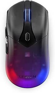 Lenovo Legion M410 Wireless RGB Gaming Mouse – 6 Button Palm Grip Mouse with 16,000 DPI, 53 Hour Rechargeable Battery, 2-Zone RGB Lighting, NVIDIA Reflex Compatible