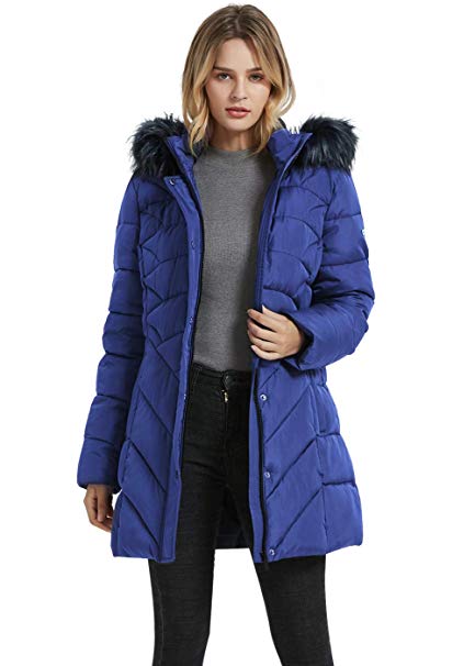 BINACL Women's Winter Warm Thicken Long Outwear Pockets Coat Parka Jacket(6Color,XS-XL)
