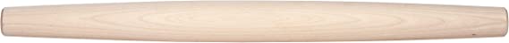J.K. Adams Maple Wood Baking and Pastry French Rolling Pin for Pizza, Pie, Cookie Dough Roller, and More, 20.5" Long x 1.75" Diameter (COOP-FP1)
