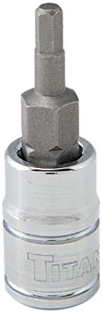 Titan Tools 15603 1/4-Inch Drive x 3mm Hex Bit Socket