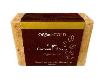 Organic Virgin Coconut Oil Soap and Body Scrub with Real COFFEE GRAINS Is the Best Natural Exfoliant and Cleanser for Face and Body - Handmade for Fresh Clean Feel Every Bath - Order Now for Healthy and Glowing Rosy Skin
