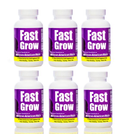 Fast Grow Hair Vitamins Ethnic Hair Growth Enhancer 6 Months Supply for Faster Growing Hair and Healthy Hair Growth