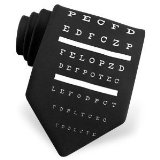 Eye Chart Tie by Ralph Marlin Ties - Black Polyester
