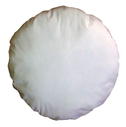 ReynosoHomeDecor 10 Inch Diameter Round White Cotton-Blend Throw Pillow Insert Form
