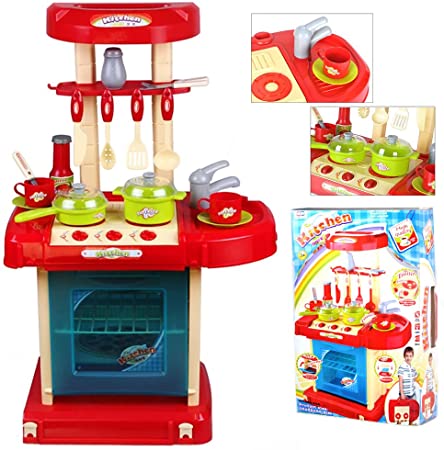 Rayinblue NEW Children KIDS ELECTRONIC PRETEND PLAY KITCHEN COOKER FOOD PAN SET COOKING Cooker TOY PLAYSET