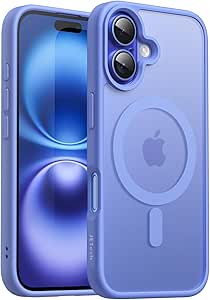 JETech Magnetic Case for iPhone 16 Plus 6.7-Inch Compatible with MagSafe, Translucent Matte Back Slim Shockproof Phone Cover (Ultramarine)