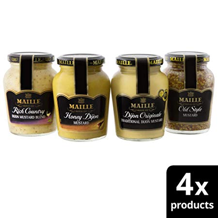 Maille Gourmet Mustard Variety, 4 Pack