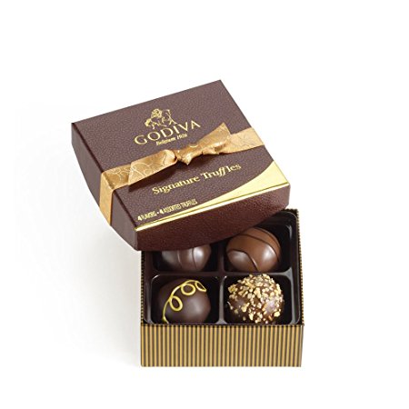 Godiva Chocolatier Chocolate Truffles, Signature, 4 Count