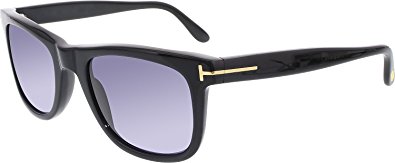 Tom Ford Leo Sunglasses in Shiny Black Blue