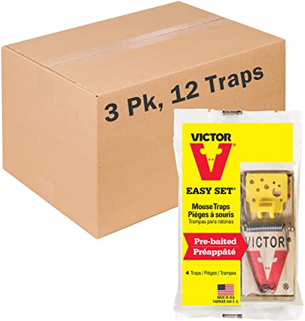 Victor EZ Set Wooden Snap Trap - 12 Pack