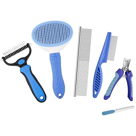 Dog Brush Grooming Care Kit Shedding - Dog Grooming Dog Brush for Cat and Dog, Slicker Brush with Shedding Removes, Pet Hair Removal Comb, Pet Nail Clippers for Kitten and Puppy