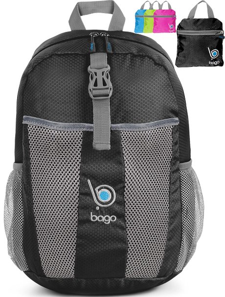 Bago Lightweight Foldable Backpack - Collapsible Daypack Is Packable and Fits All