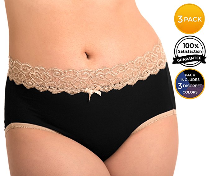 High Waist Postpartum Underwear & C-Section Recovery Maternity Panties (XL, Assorted, 3 Pack)