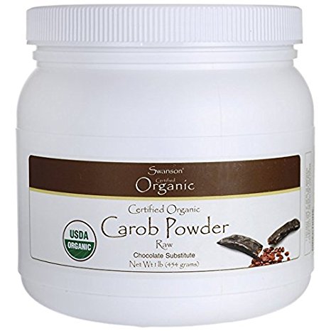 Swanson Certified Organic Carob Powder, Raw 1 lb (454 grams) Pwdr