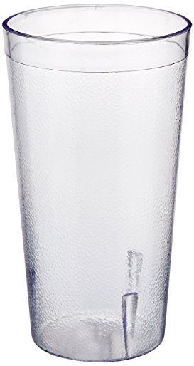 New Star Foodservice 46380 Plastic Restaurant Cup Pebbled Tumblers, 16-Ounce, Clear, Set of 12