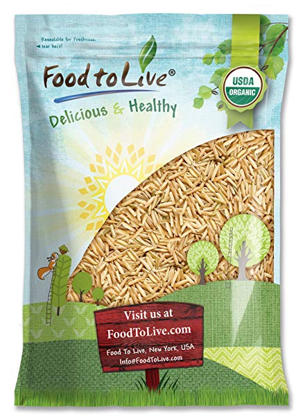 Organic Brown Basmati Rice Food to Live (Raw, Long Grain, Non-GMO, Kosher, Bulk) — 5 Pounds