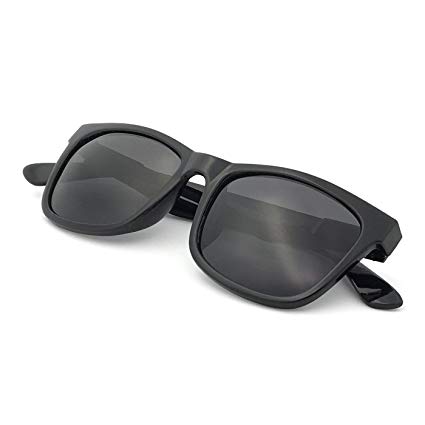 J+S Classic 80's Wayfarer Mark II Sunglasses, Polarized, 100% UV protection, Spring Hinged