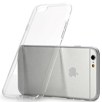 iPhone 66s Plus 55 Case ROCK Slim Jacket 003 Thin Ultra Lightweight Flexible Anti-slip Design Crystal TPU Gel Skin Soft Protective Case for Apple iPhone 66s Plus-Transparent Clear