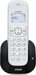 VTech CS1550 Telefono wireless DECT a doppia carica con segreteria telefonica, blocco chiamata, ID chiamata/chiamata in attesa, altoparlante vivavoce e tastiera retroilluminati