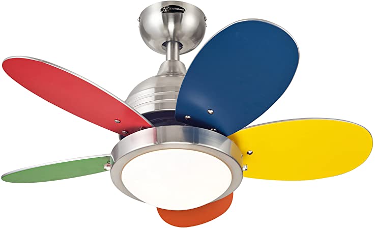 Westinghouse Lighting 7223614 Roundabout 30" Led Reversible Five-Blade Indoor Ceiling Fan in Brushed Nickel