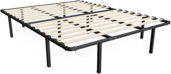 Zinus Cynthia 14 Inch MyEuro SmartBase / Wooden Slat / Mattress Foundation / Platform Bed Frame / Box Spring Replacement, King