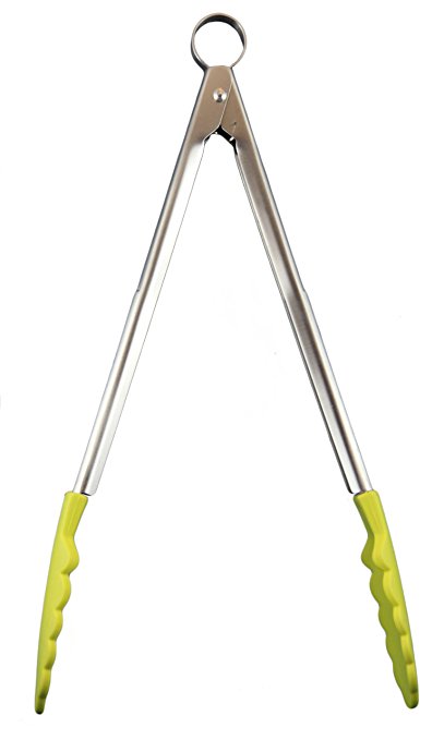 Cuisipro 74708724 Silicone Tongs, 12-Inch, Apple Green