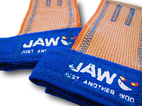 JAW Pullup Grips - Best Selling Hand Grip for WODs, Functional Fitness, Gymnastics & Weightlifting. Palm Protection Prevents Hand Rips & Tears Better Than Bulky Gloves