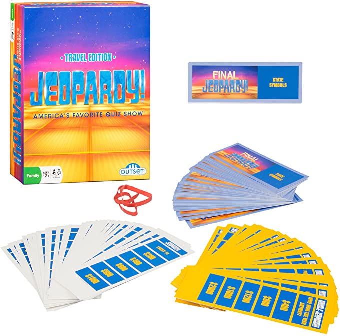 Jeopardy the Card Game - Travel Quiz Game With 108 Answers and Questions - Ages 12