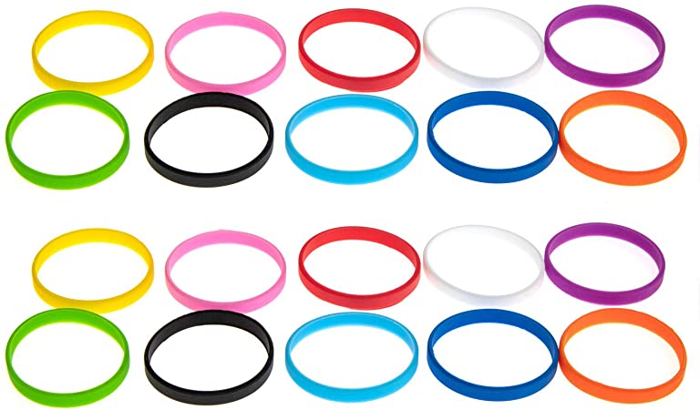 Grifiti Band Joes 3 x .25 Silicone Rubber Bands Wallet Card Wrist Cooking Durable Boxes Wraps 20 Pack Assorted Colors