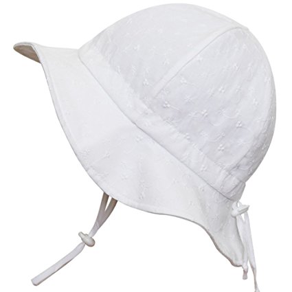 Baby Toddler Kids Sun Hat with Chin Strap,Adjustable Head Size,50  UPF Cotton