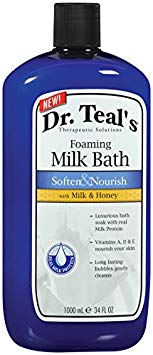 Dr. Teal's Foaming Bath (Soften & Nourish with Milk & Honey, 34-Ounce)