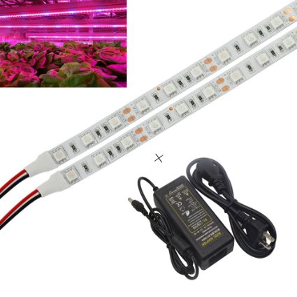Lvjing 5pcs 05mstrip 5W Led Grow Light Bar  100-240V to DC 12V 60W Max Power Supply Adapter Perfect for Greenhouse Hydroponics Indoor Plant Flowering Growing