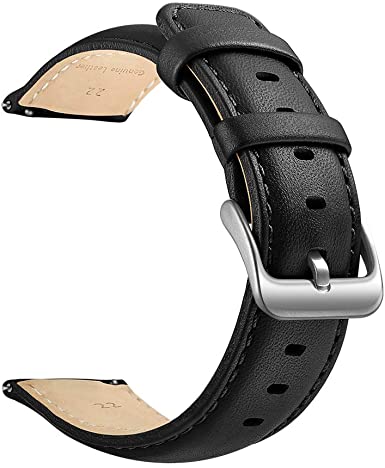 LEUNGLIK Watch Band,Vintage Leather Watch Strap 10 Colors 16mm 18mm 20mm 22mm Watch Band,Quick Release Leather Watch Band,Classic Genuine Leather Wristband for Men Women Replacement,Choose Size Color