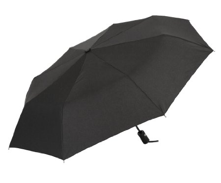 Mosiso Travel Umbrella, Classic Black Compact Auto Open/Close Travel Umbrella, Wind Tested 55MPH, Perfect Gift For Men and Women with One Year Warranty