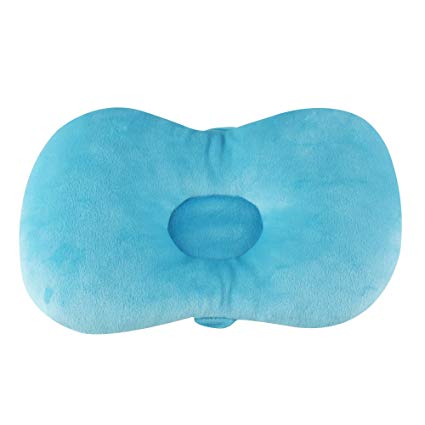KAKIBLIN Baby Breastfeeding Pillow Anti-Flat Head Syndrome Ultra Soft Nursing Pillow(Blue)