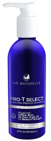 Vie Naturelle Hair Loss Treatment Shampoo for Fast Hair Growth - DHT Blocker Infused with Caffeine, Biotin, Tea Tree & Argan Oil (1 Bottle)