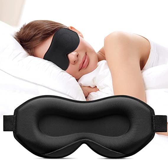 Unimi 2021 Upgraded Sleep Mask, Perfect Sleeping Mask for Side Sleepers, 3D Ultra Soft Skin-Friendly Eye Masks for Sleeping Women Men Kids with Adjustable Strap, Blindfold for Travel/Sleep/Nap